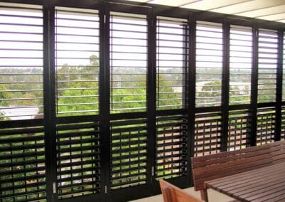 outdoor living aluminium shutters